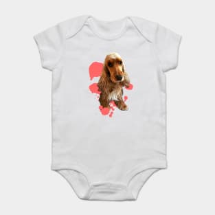 Cocker Spaniel Color Splash Baby Bodysuit